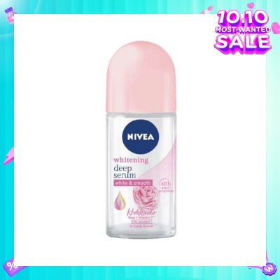 NIVEA Whitening Deep Serum White & Smooth Hokkaido Rose Deodorant Roll On 50ml