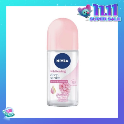 NIVEA Whitening Deep Serum White & Smooth Hokkaido Rose Deodorant Roll On 50ml