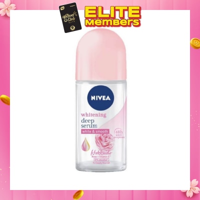 NIVEA Whitening Deep Serum White & Smooth Hokkaido Rose Deodorant Roll On 50ml
