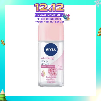 NIVEA Whitening Deep Serum White & Smooth Hokkaido Rose Deodorant Roll On 50ml