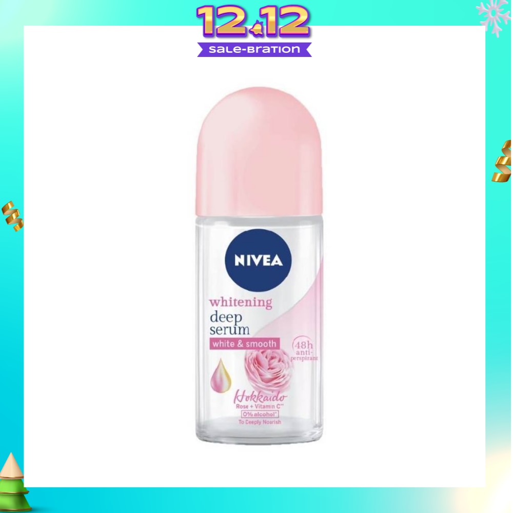 Whitening Deep Serum White & Smooth Hokkaido Rose Deodorant Roll On 50ml