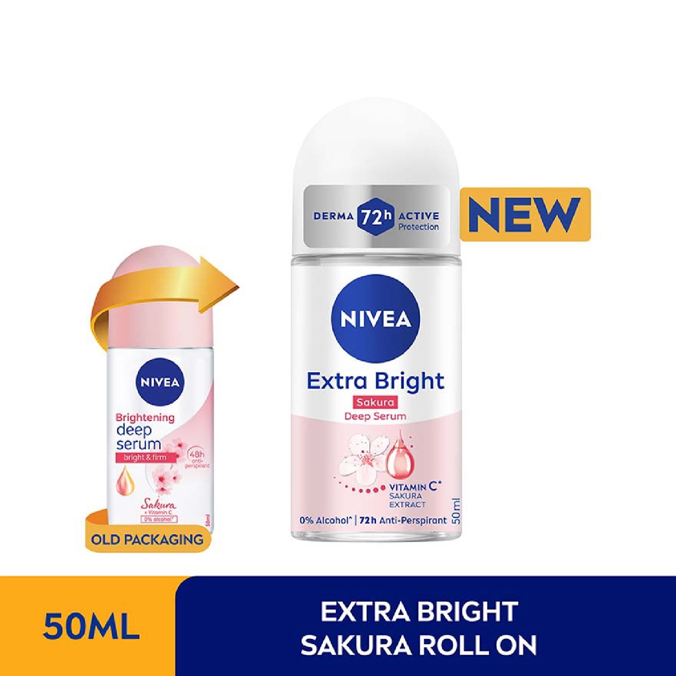 Whitening Deep Serum White & Firm Sakura Deodorant Roll On 50ml