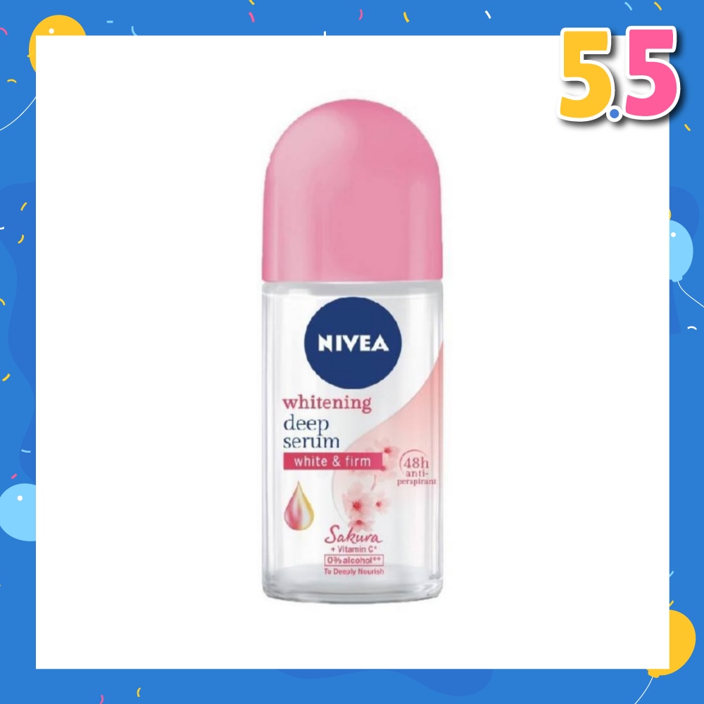 Whitening Deep Serum White & Firm Sakura Deodorant Roll On 50ml