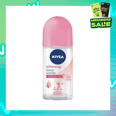 NIVEA Whitening Deep Serum White & Firm Sakura Deodorant Roll On 50ml