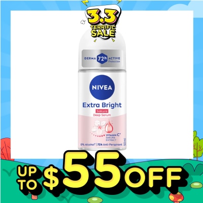 NIVEA Whitening Deep Serum White & Firm Sakura Deodorant Roll On 50ml