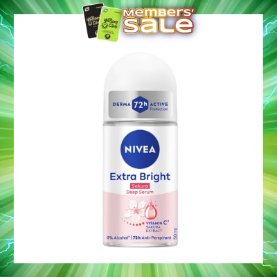 NIVEA - Whitening Deep Serum White & Firm Sakura Deodorant Roll On 50ml