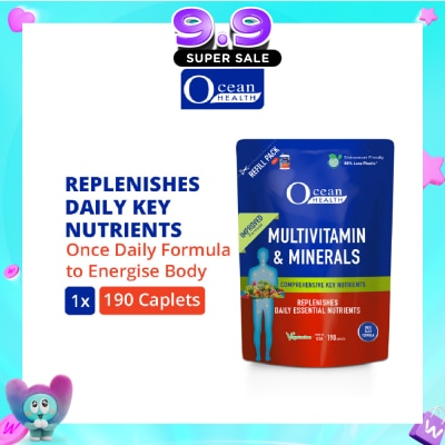 OCEAN HEALTH - Multivitamin and Minerals Replenishes Daily Key Nutrients Refill Pouch 190s image