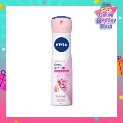 NIVEA Whitening Deep Serum White & Smooth Hokkaido Rose Deodorant Spray 150ml