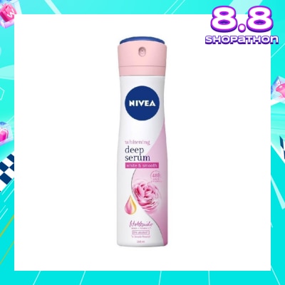 NIVEA Whitening Deep Serum White & Smooth Hokkaido Rose Deodorant Spray 150ml