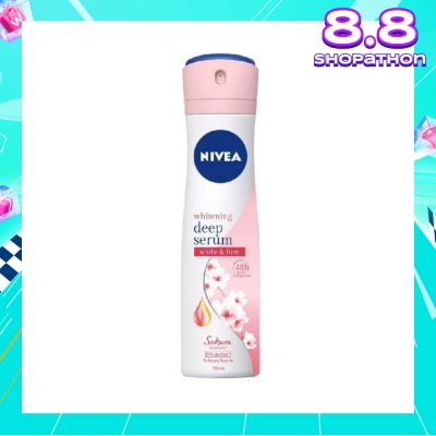 NIVEA Whitening Deep Serum White & Firm Sakura Deodorant Spray 150ml