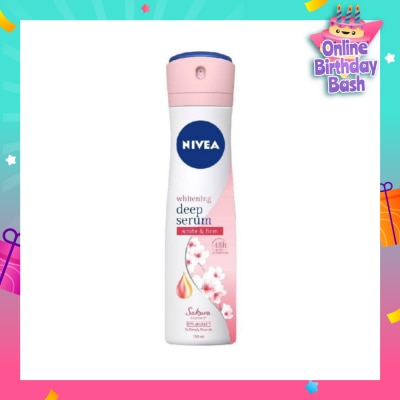 NIVEA Whitening Deep Serum White & Firm Sakura Deodorant Spray 150ml