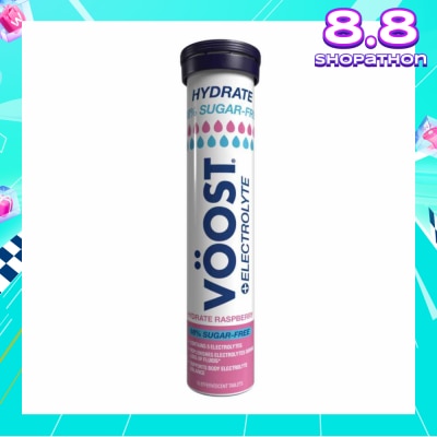 VOOST Hydrate 98% Sugar-Free Effervescent Raspberry Tablet 20s