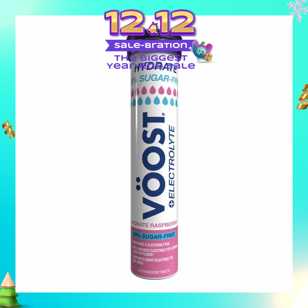 Hydrate 98% Sugar-Free Effervescent Raspberry Tablet 20s