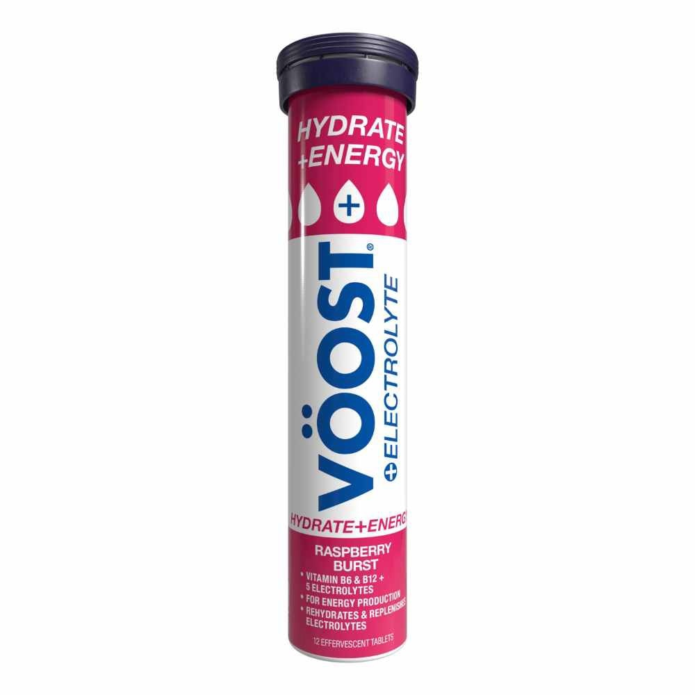 Hydrate + Energy Burst Effervescent Raspberry Tablet 12s
