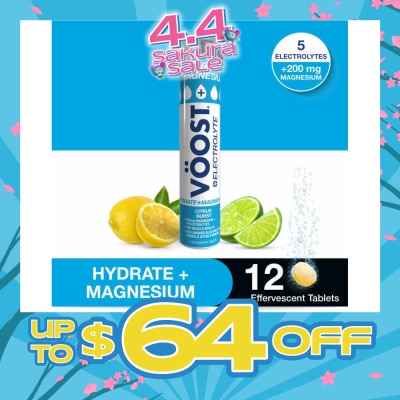 VOOST Hydrate + Magnesium Citrus Burst Effervescent Tablets 12