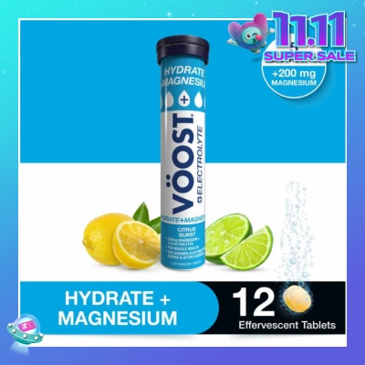 VOOST Hydrate + Magnesium Citrus Burst Effervescent Tablets 12