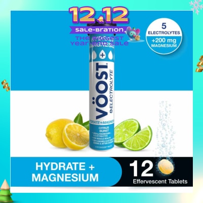 VOOST Hydrate + Magnesium Citrus Burst Effervescent Tablets 12