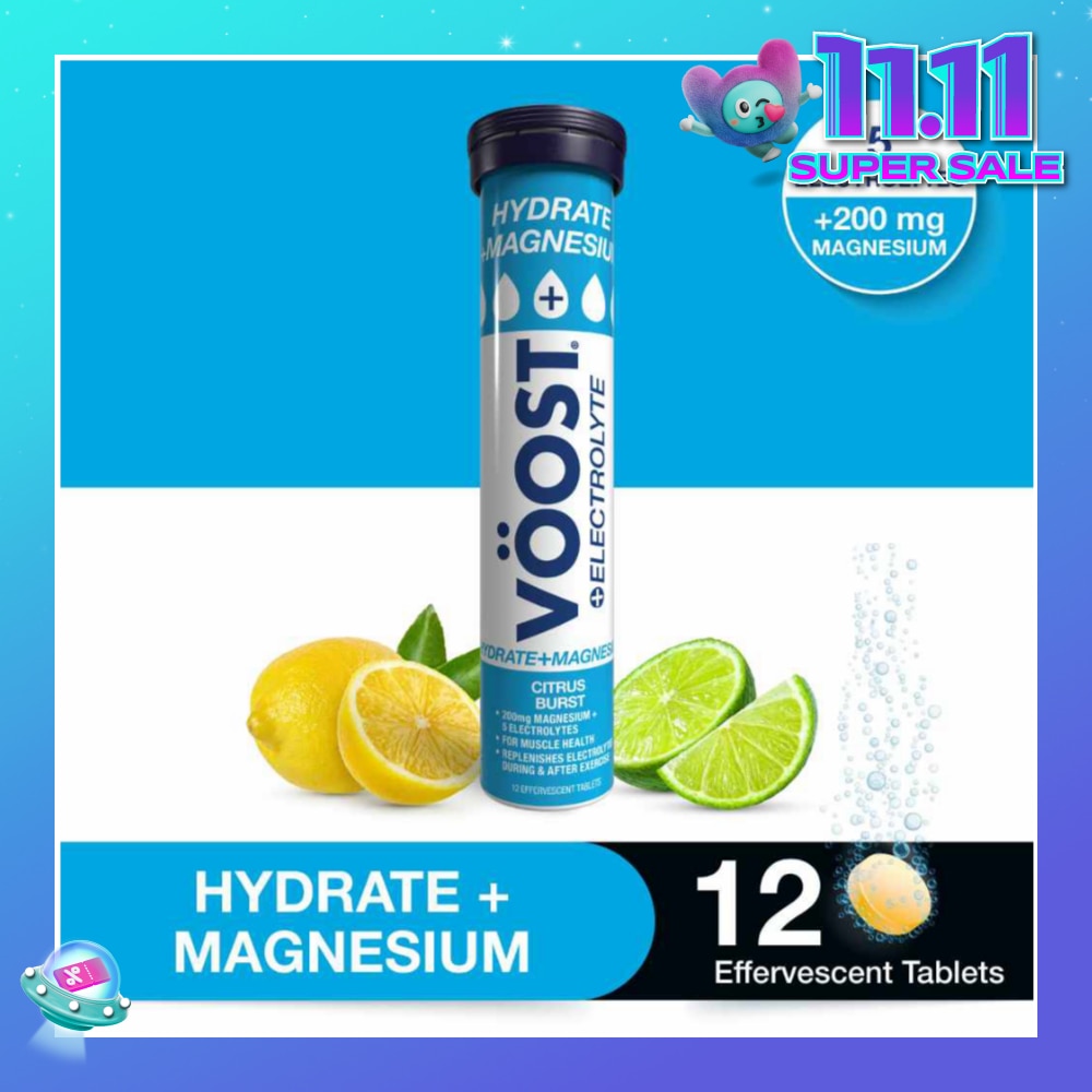 Hydrate + Magnesium Citrus Burst Effervescent Tablets 12