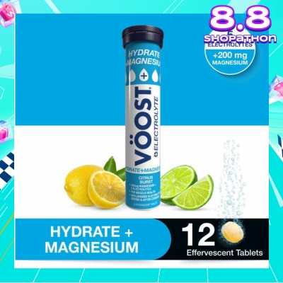VOOST Hydrate + Magnesium Citrus Burst Effervescent Tablets 12