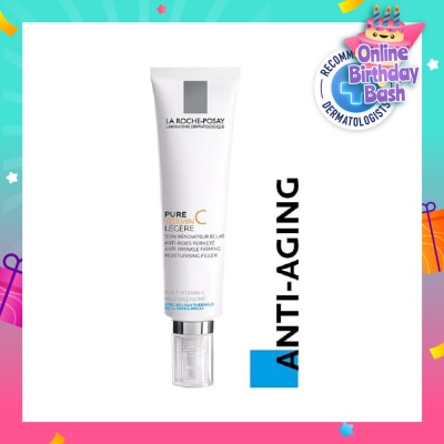 LA ROCHE-POSAY Pure Vitamin C10 Light 40ml (Anti-Wrinkle Firming Face Moisturiser with Pure Vitamin C for Aging Skin) 40ml