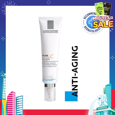 LA ROCHE-POSAY Pure Vitamin C10 Light 40ml (Anti-Wrinkle Firming Face Moisturiser with Pure Vitamin C for Aging Skin) 40ml