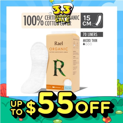 RAEL Micro Thin Liners With Organic Cotton Cover 70s