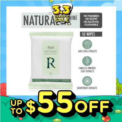 RAEL Natural Feminine Wipes 10s