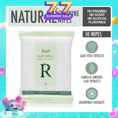 RAEL - Natural Feminine Wipes 10s