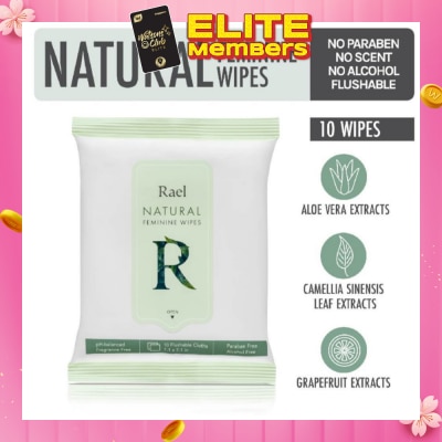 RAEL Natural Feminine Wipes 10s