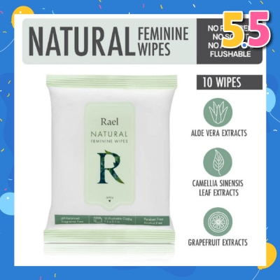 RAEL Natural Feminine Wipes 10s