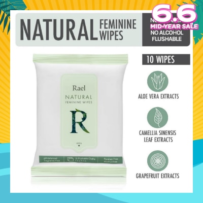 RAEL Natural Feminine Wipes 10s