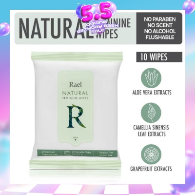 RAEL - Natural Feminine Wipes 10s