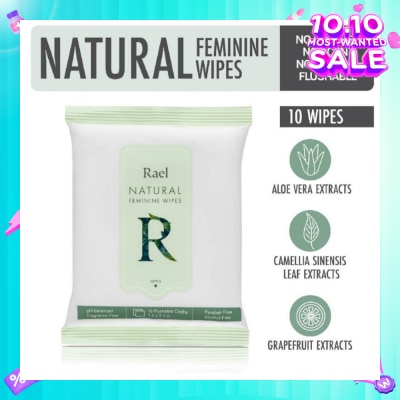 RAEL Natural Feminine Wipes 10s