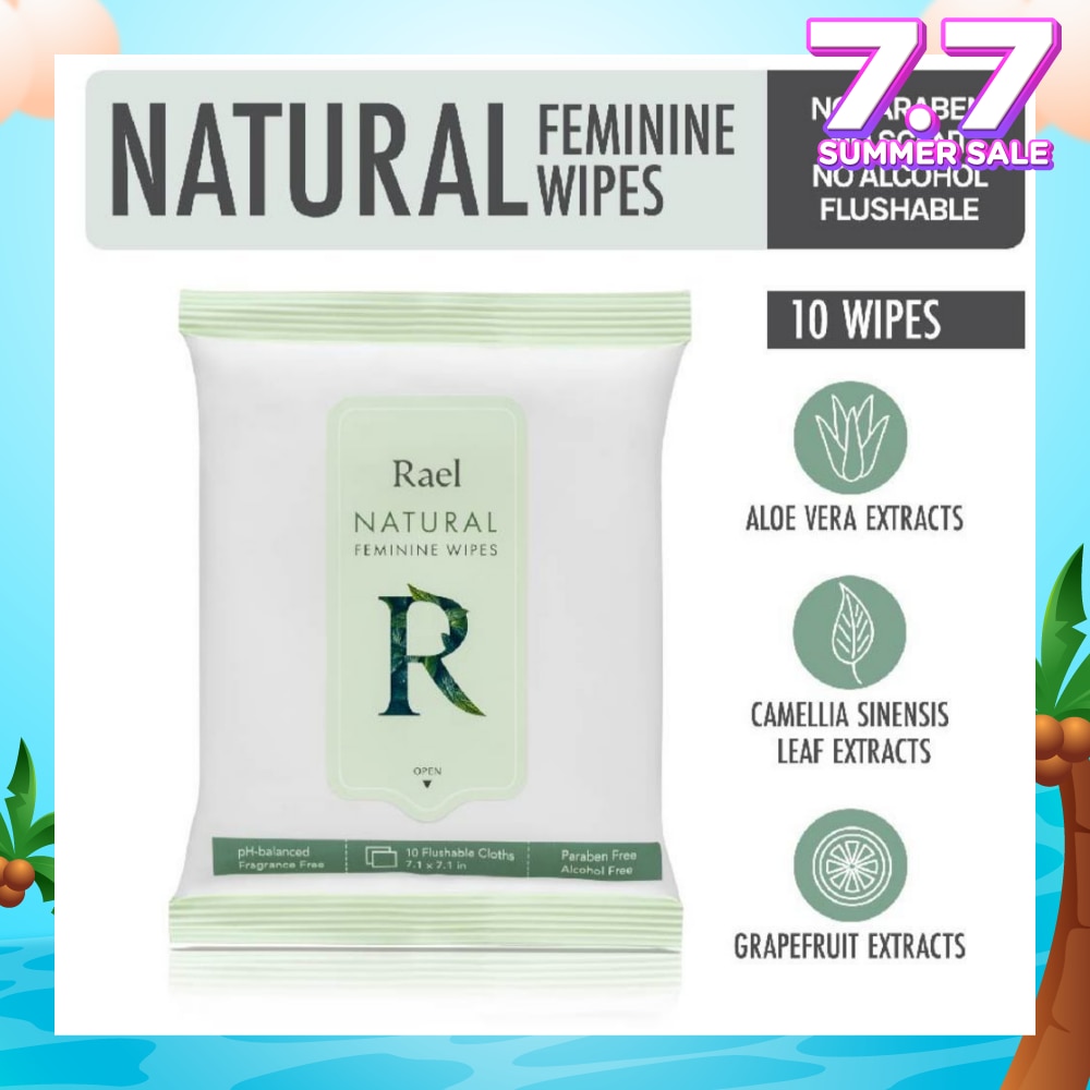 Natural Feminine Wipes 10s