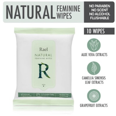 RAEL Natural Feminine Wipes 10s