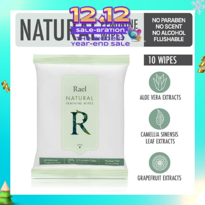 RAEL Natural Feminine Wipes 10s