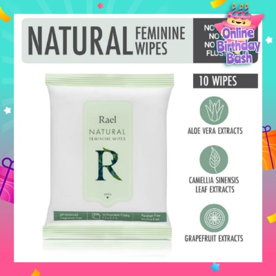RAEL Natural Feminine Wipes 10s