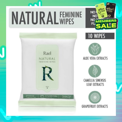 RAEL Natural Feminine Wipes 10s