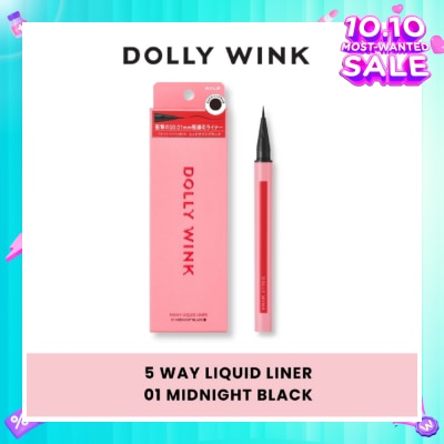 DOLLY WINK 5 Way Liquid Liner 01 Midnight Black 0.6ml