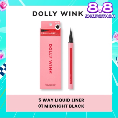 DOLLY WINK 5 Way Liquid Liner 01 Midnight Black 0.6ml