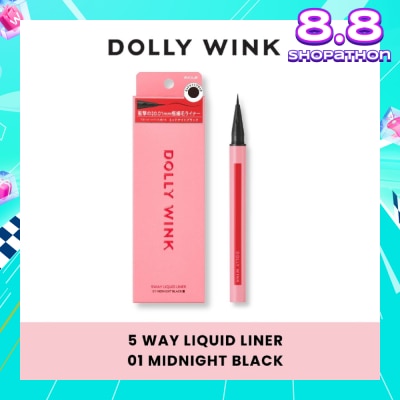 DOLLY WINK 5 Way Liquid Liner 01 Midnight Black 0.6ml