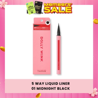 DOLLY WINK 5 Way Liquid Liner 01 Midnight Black 0.6ml