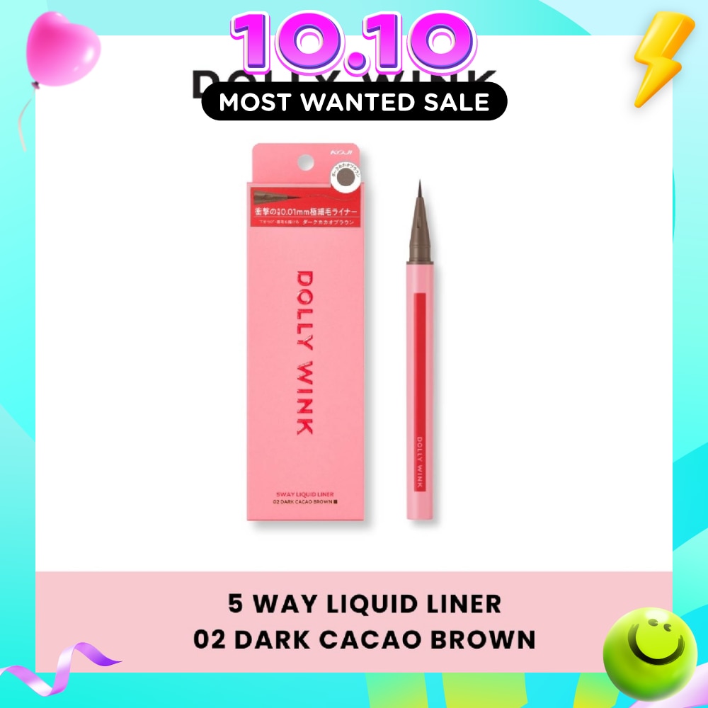 5 Way Liquid Liner 02 Dark Cacao Brown 0.6ml image