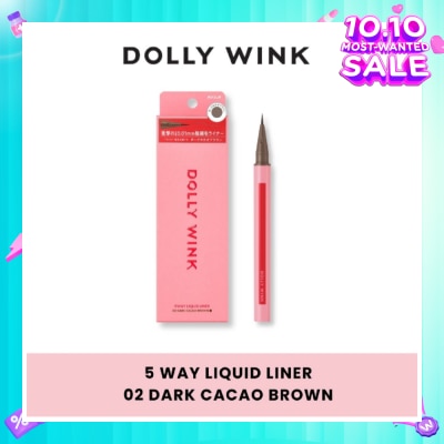 DOLLY WINK 5 Way Liquid Liner 02 Dark Cacao Brown 0.6ml