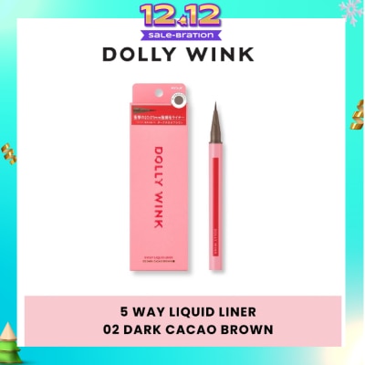 DOLLY WINK 5 Way Liquid Liner 02 Dark Cacao Brown 0.6ml