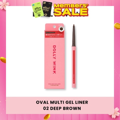 DOLLY WINK Oval Multi Gel Liner 02 Deep Brown 0.1g