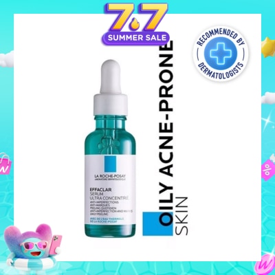 LA ROCHE-POSAY - La Roche-Posay Effaclar Serum Ultra Concentrate (Anti-Acne Serum with Salicylic, Glycolic Acid, Niacinamide for Oily Acne-Prone Skin) 30ml