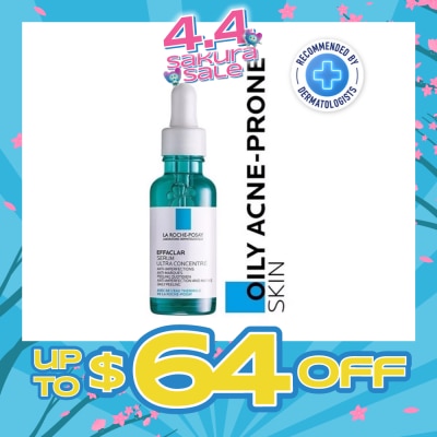LA ROCHE-POSAY - La Roche-Posay Effaclar Serum Ultra Concentrate (Anti-Acne Serum with Salicylic, Glycolic Acid, Niacinamide for Oily Acne-Prone Skin) 30ml