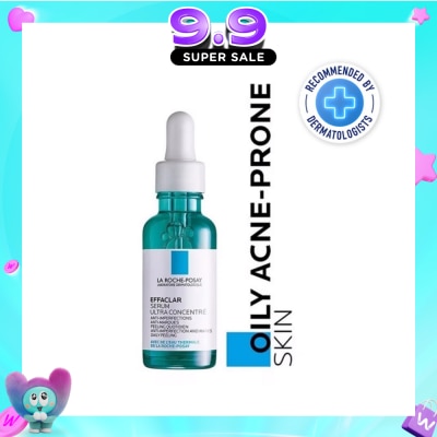 LA ROCHE-POSAY - La Roche-Posay Effaclar Serum Ultra Concentrate (Anti-Acne Serum with Salicylic, Glycolic Acid, Niacinamide for Oily Acne-Prone Skin) 30ml image