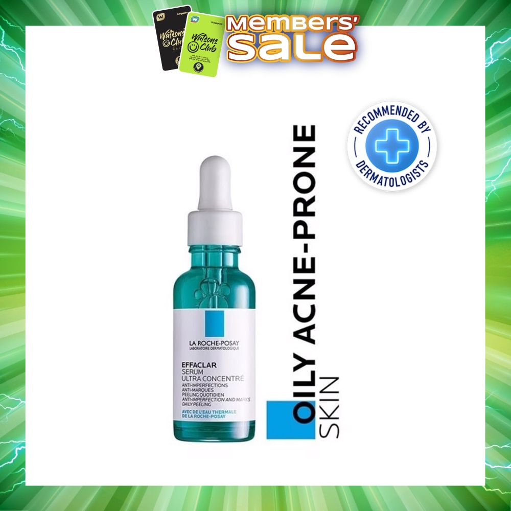 La Roche-Posay Effaclar Serum Ultra Concentrate (Anti-Acne Serum with Salicylic, Glycolic Acid, Niacinamide for Oily Acne-Prone Skin) 30ml